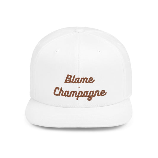 Blame the Champagne Embroidered Snapback Trucker Hat
